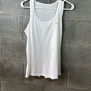 Reebok tank top white and gold size Large